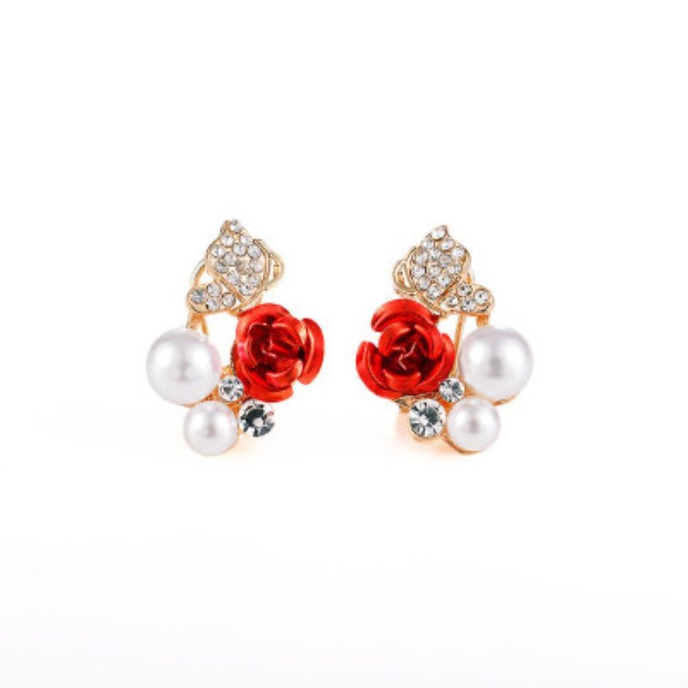 Rose Pearl Earrings 🌹